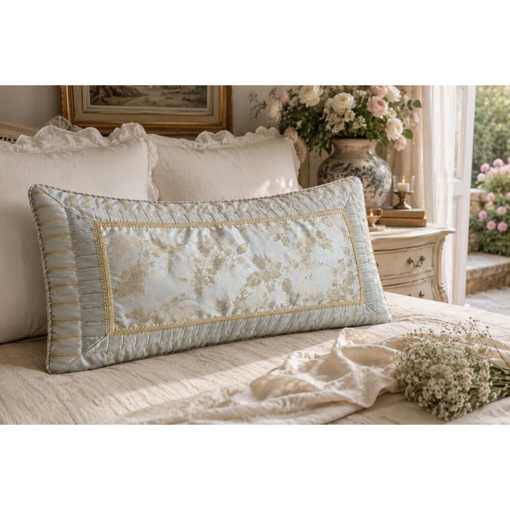 Croscill Home King Pillow Sham Blue Floral Cottagecore Nancy Meyers Vintage